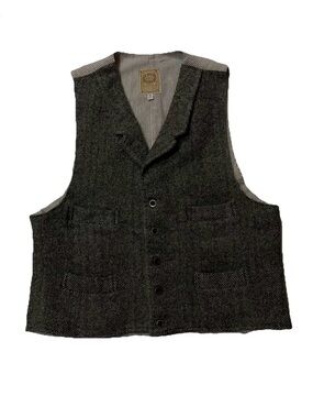 Wah Maker Vintage Western Wool Vest Gray